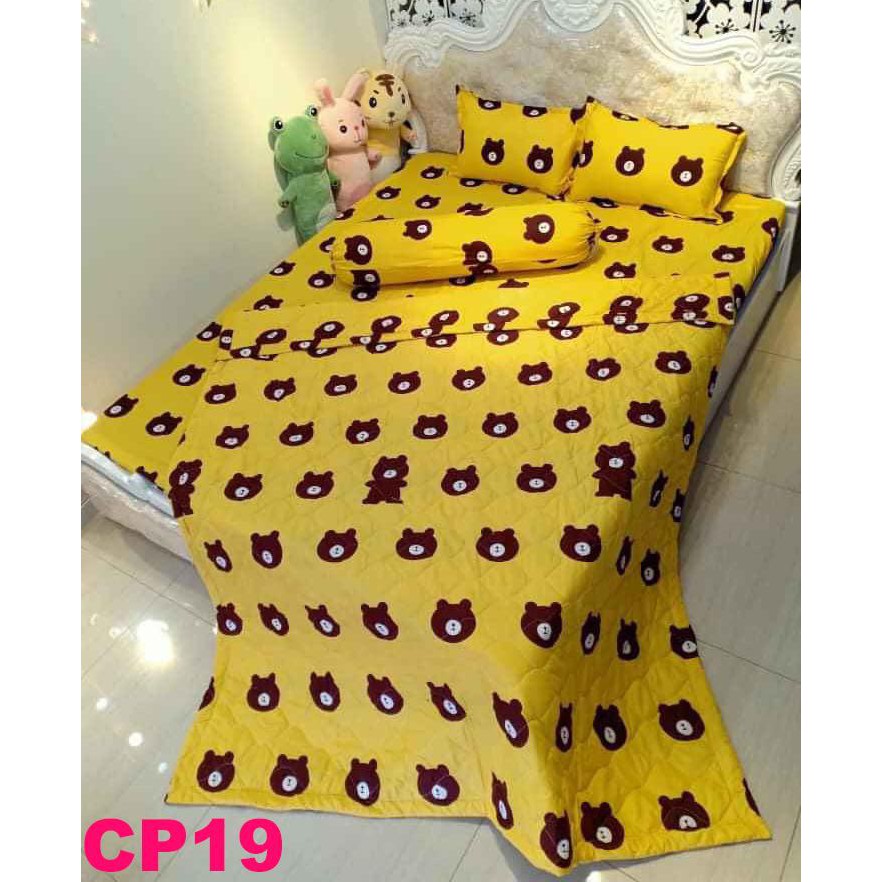 Chăn hè cao cấp Cotton Poly set 5 món hàng đẹp không xù lông hay bay màu nhiều họa tiết đẹp