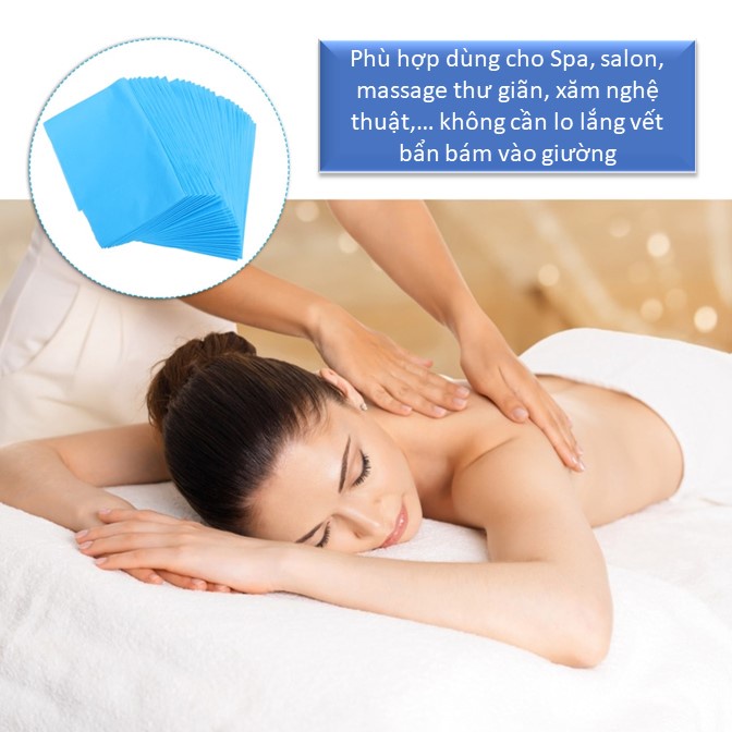 Tấm lót spa vải không dệt không thấm nước dùng 1 lần tiện lợi