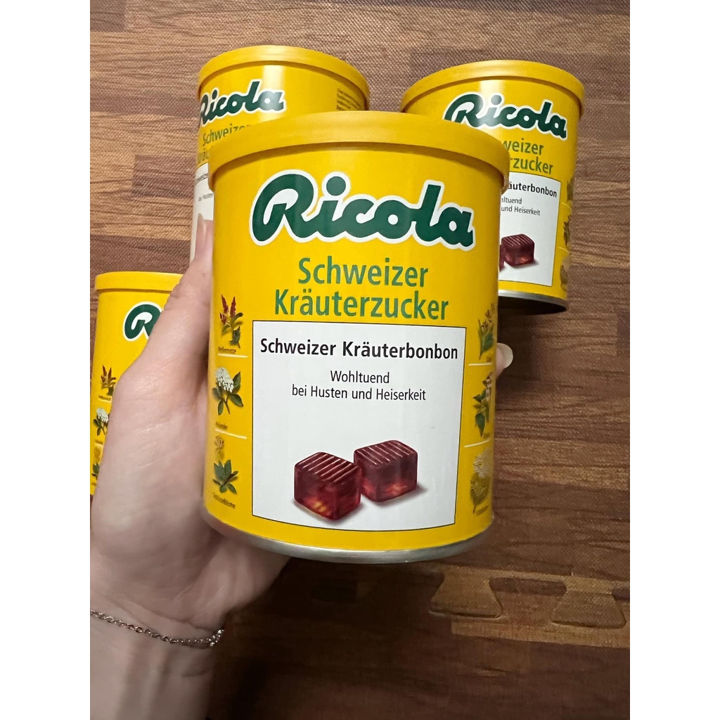 Kẹo Ngậm Thảo Dược Ricola -Viên Ngậm Ho Giảm Đau Họng - Hàng Nội Địa Đức