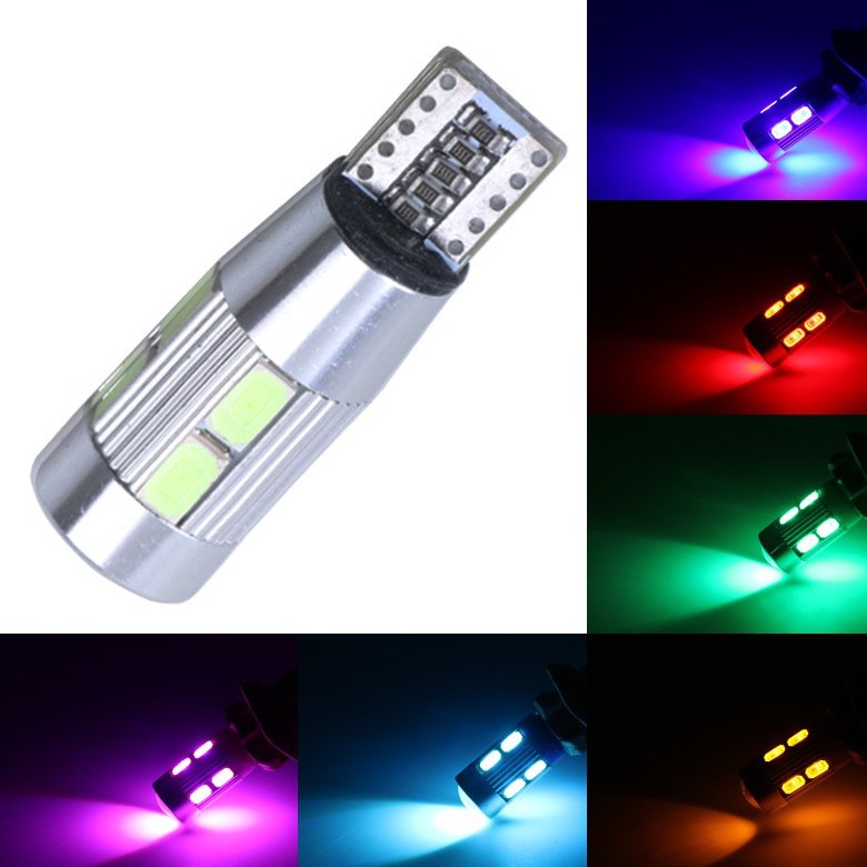Bóng LED T10 10 chip smd tiện dụng cho đèn xi nhan đèn demi xe máy ô tô