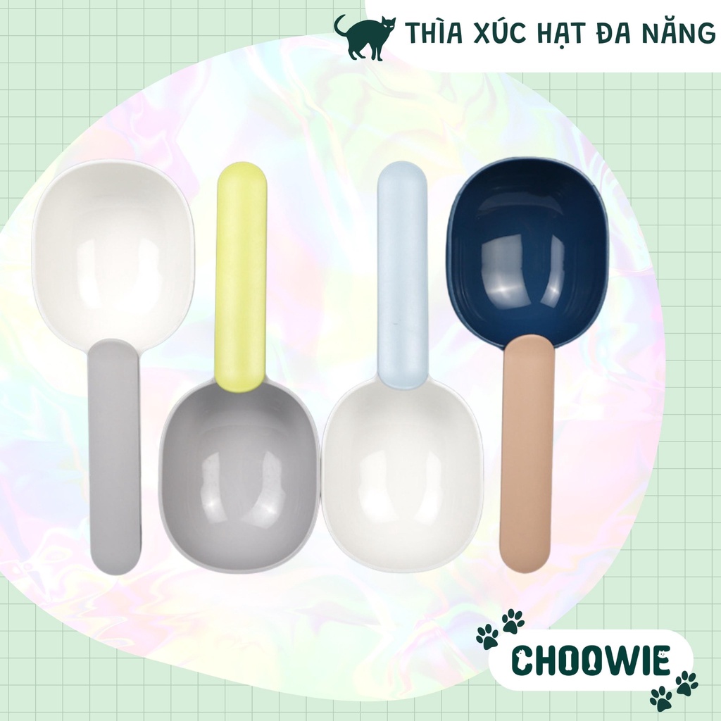 Thìa xúc đồ ăn đa năng kiêm đồ kẹp túi thức ăn cho chó mèo | Phụ kiện thú cưng