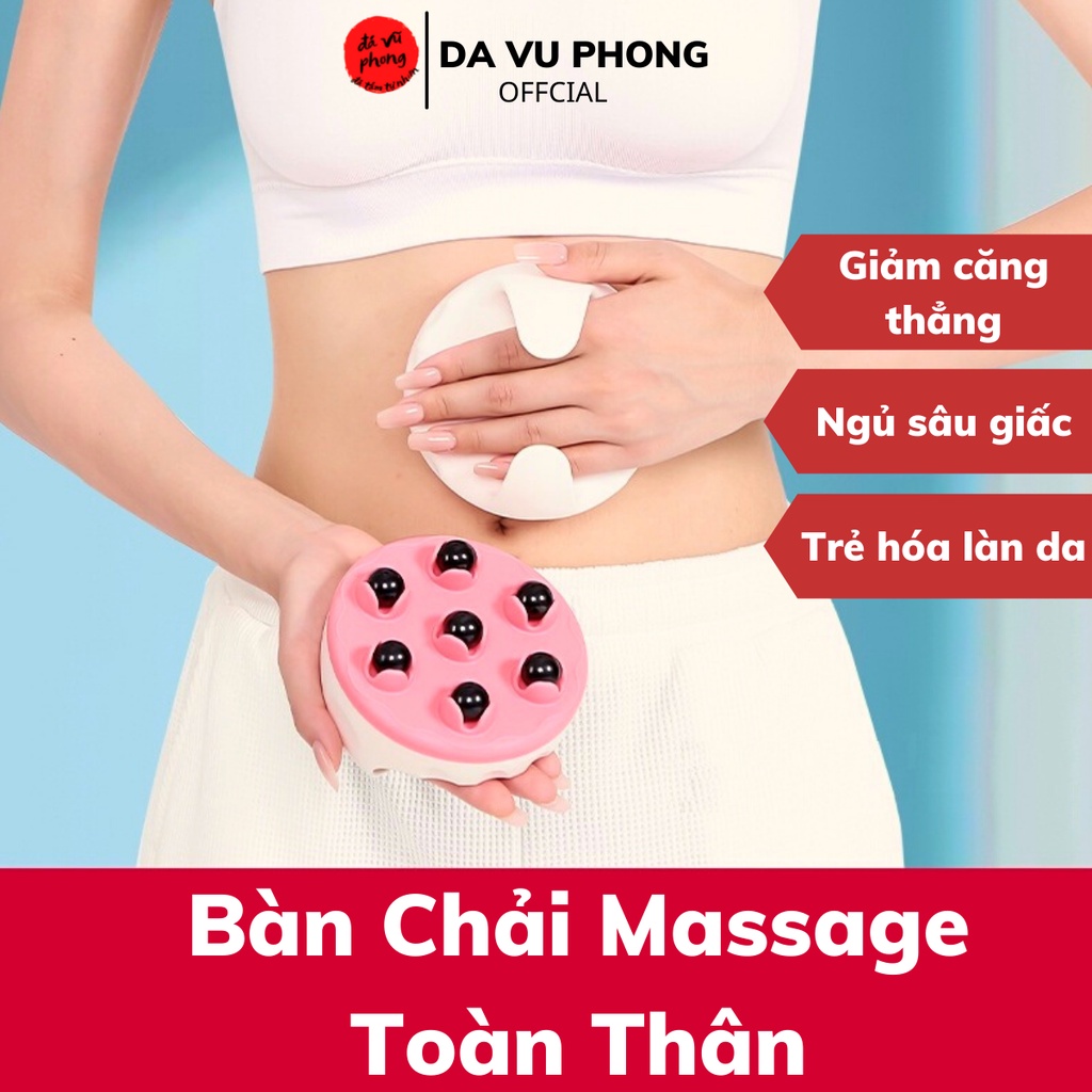 Con Lăn Massage,Bàn Chải Matxa Body Đả Thông Kinh Lạc,Giảm Căng Thẳng Giúp Ngủ Ngon Sâu Giấc