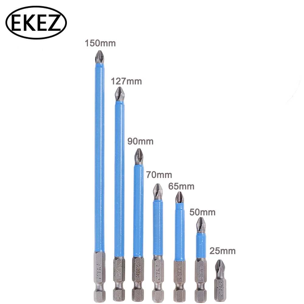 Mũi tua vít EKEZ PH2 đầu chữ thập thiết kế chống trượt từ tính mạnh chuôi lục giác 65mm 90mm 150mm