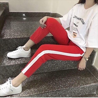 Quần 1 Line trắng đỏ