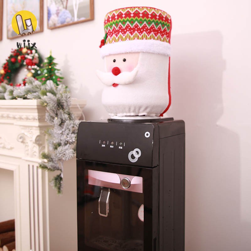 Vải bọc bình nước 5 gallon hình ông già noel/tuần lộc/người tuyết phong cách Giáng sinh