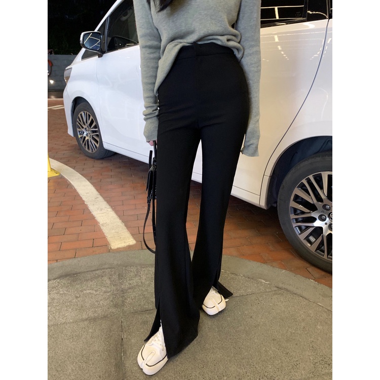 Quần dài lưng cao dáng ôm thời trang thu đông sành điệu | BigBuy360 - bigbuy360.vn