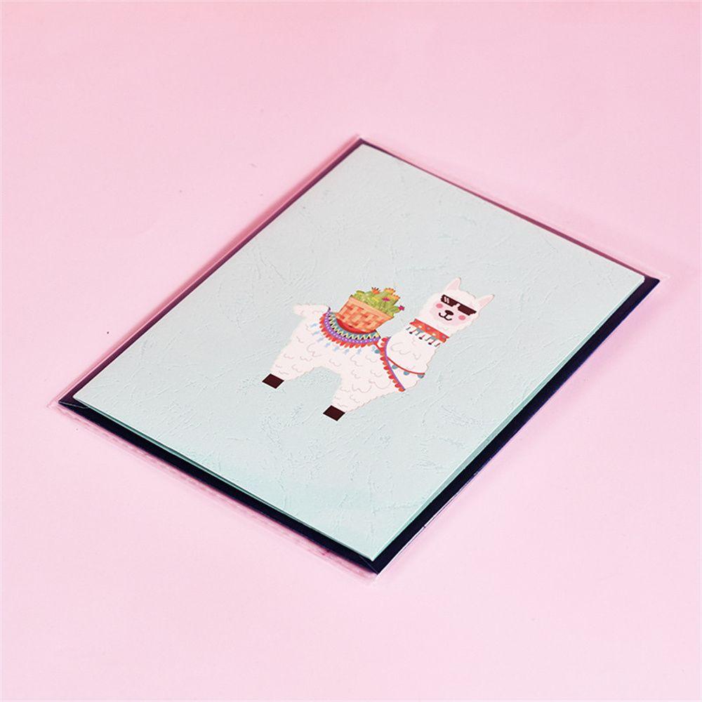 Kent 3D birthday card new creative three-dimensional greeting card handmade paper carving children's animal birthday universal card dolphin butterfly alpaca hummingbird