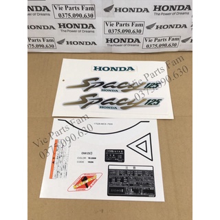 Bộ tem xe máy Honda Spacy nhiều màu