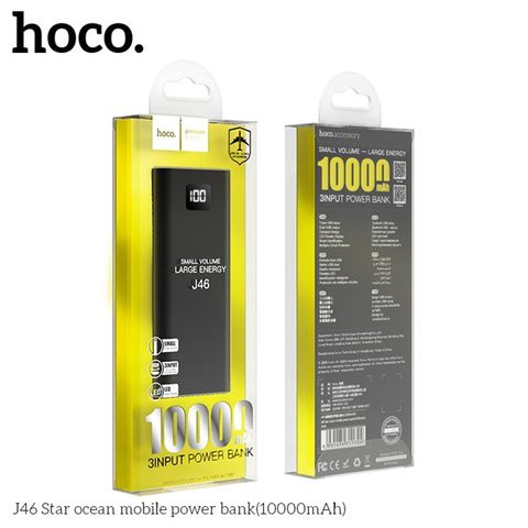 Sạc Dự Phòng Hoco J46 - 10.000 mAh Thiết Kế Thời Trang, Hàng Chính Hãng