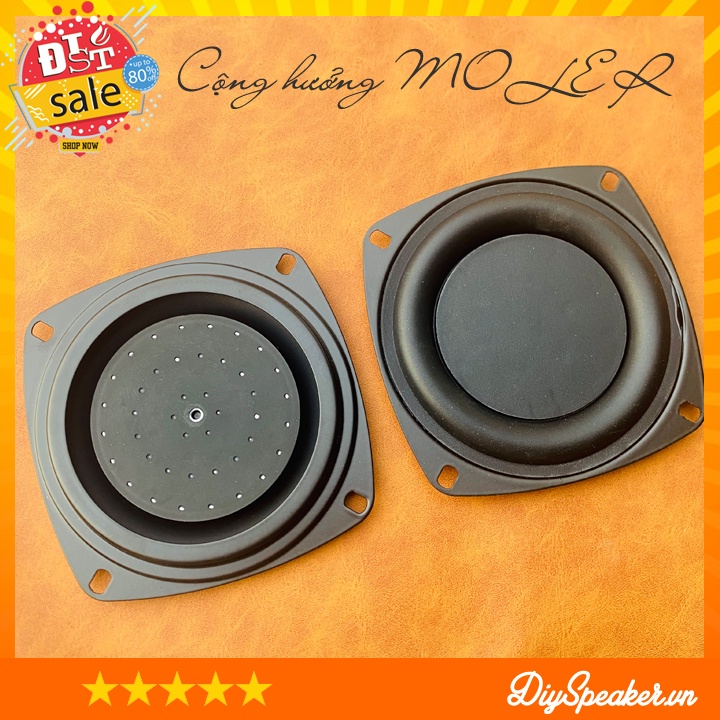 Màng cộng hưởng bass mặt sắt nặng 4inch MOLER - Có viền bắt vít rất thuận tiện DIY Loa