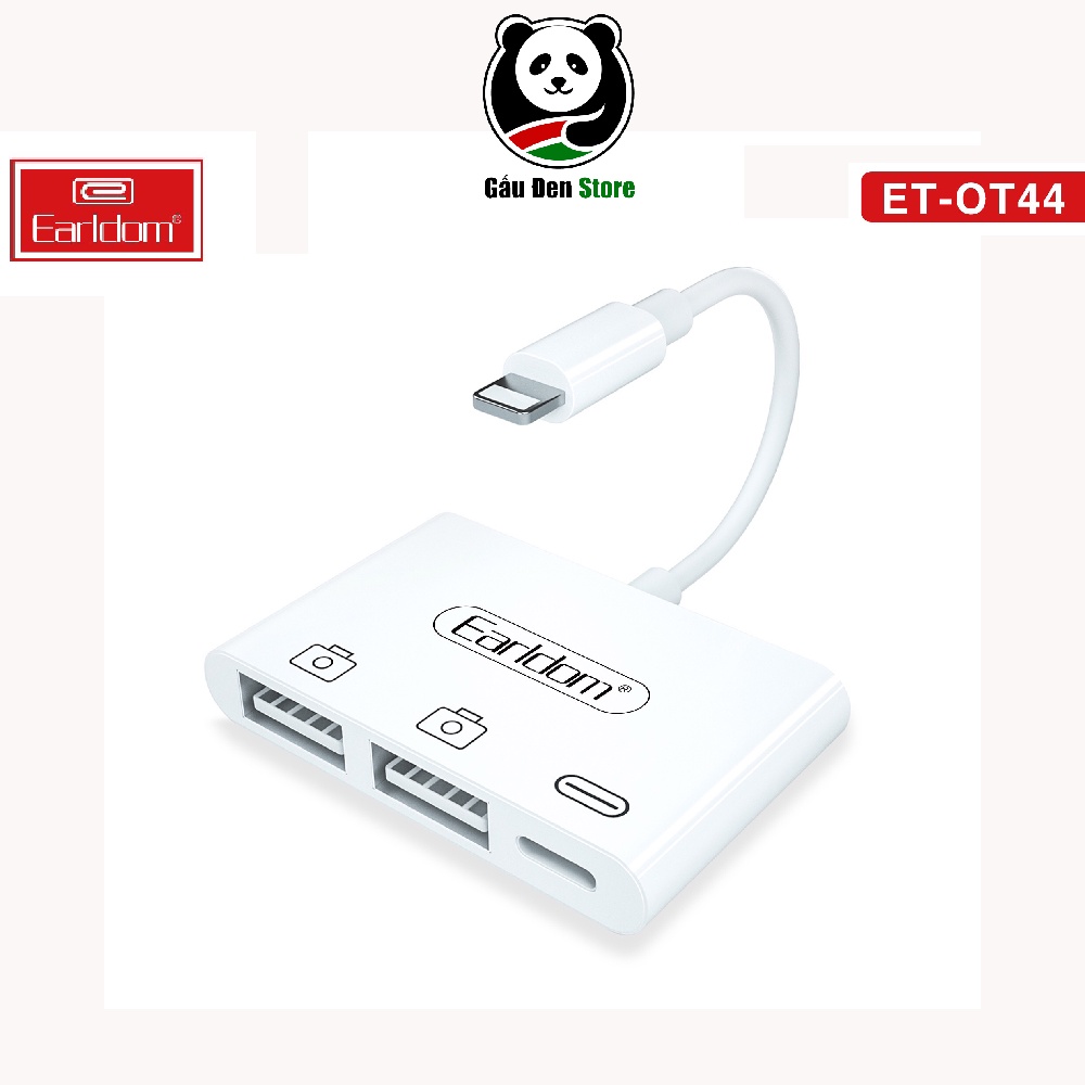 Cáp OTG Dành Cho IPEarldom OT44 Tích hợp 2 cổng USB và 1 Cổng