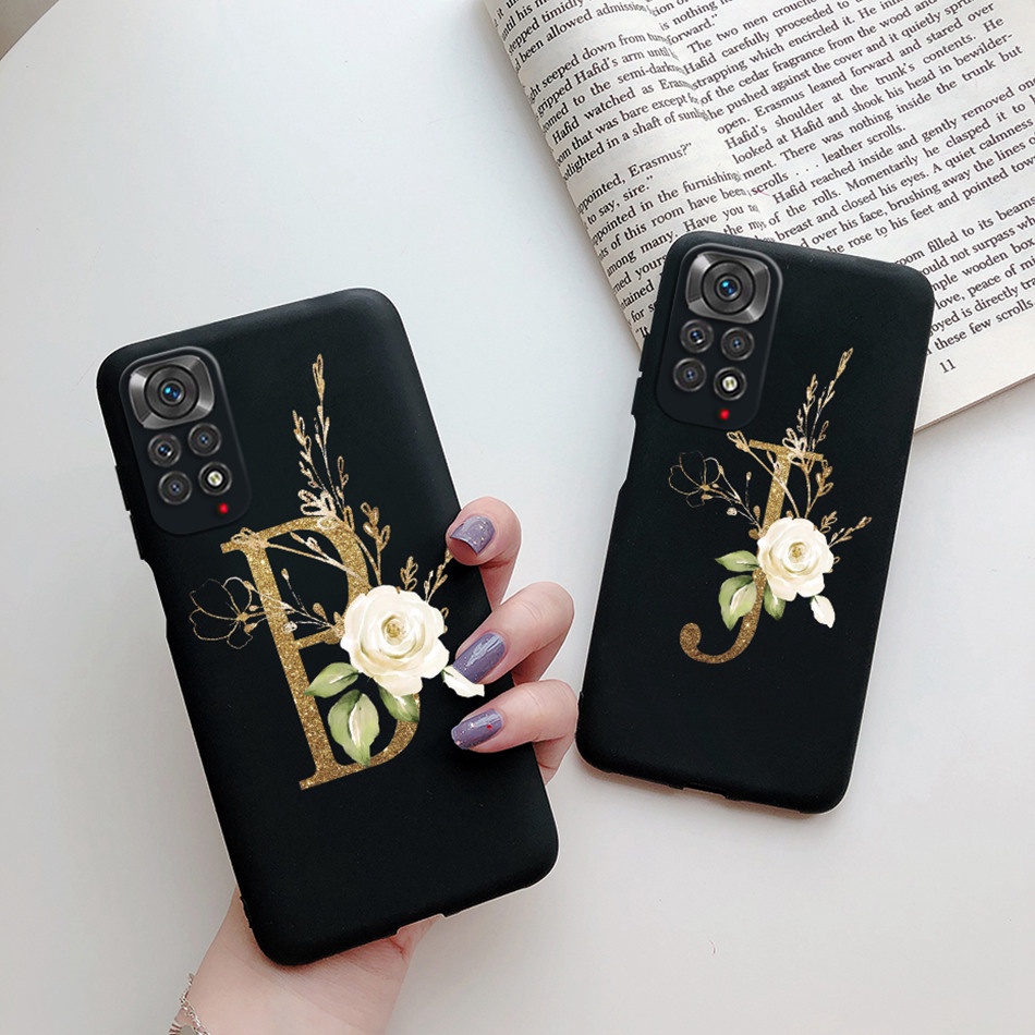 Ốp Điện Thoại Silicone Mềm Dạng Nhám Họa Tiết Chữ Cho Xiaomi Redmi Note 11 4G Note 11s Global Version