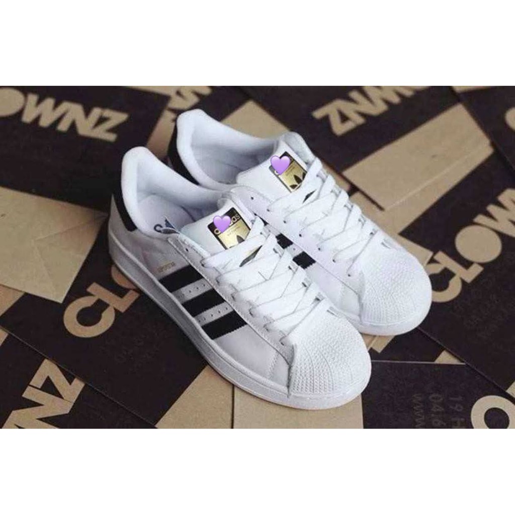 Giày Thể Thao adidas Superstar Trắng Sọc Đen Cao Cấp nam nữ full size 36-43