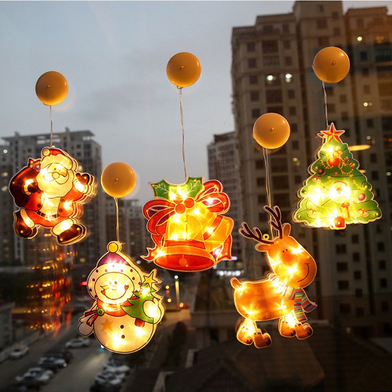 1 Dây Đèn LED Hình Ông Già Noel Trang Trí Giáng Sinh