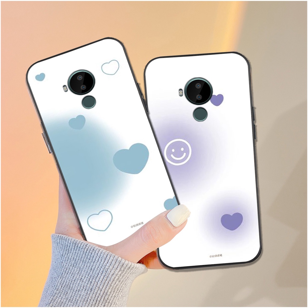 Ốp lưng điện thoại nokia c10 / nokia c20 / nokia c30 trái tim sắc màu
