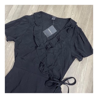ĐẦM WRAP BÈO CỘT NƠ HÔNG F21 (CÓ BIG SIZE)