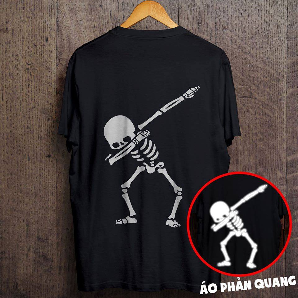 Áo phông phản quang Một màu bộ xương, form rộng tay lỡ chất Cotton freesize cho nam và nữ MODY
