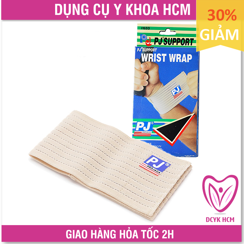 ⚡Now+Grab⚡| Băng Thun Bảo Vệ Cổ Tay: PJ-633 (Bó Cổ Tay PJ 633) (Hàng Thật - Chính Hãng PJ) - GK0120