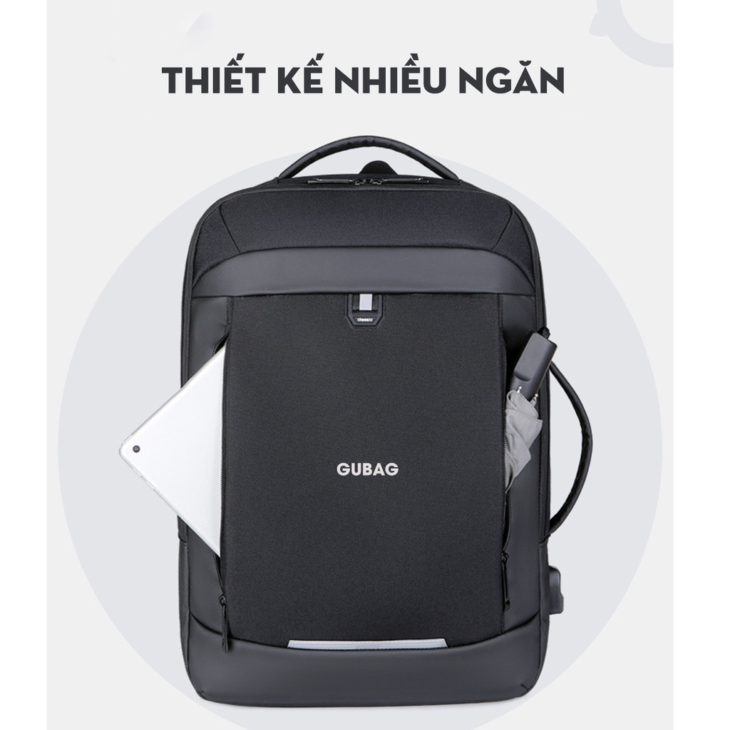 Balo công sở nam cao cấp hàng hiệu, đựng laptop 13, 14, 15,6 inch chính hãng Gubag, dòng doanh nhân, đi làm cao cấp GB46