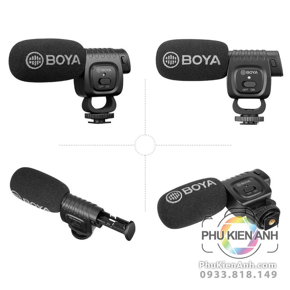 Micro thu âm Boya BY-bm3011cho máy ảnh DSLR, điện thoại, kết hợp đa năng với gimbal
