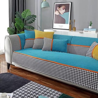 bọc sofa nỉ mềm kẻ 706 size 70*70cm