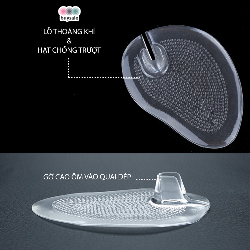 Lót silicone đệm êm ngón chân dùng mang dép kẹp giúp chống trượt - 1 cặp - buysale - BSPK141