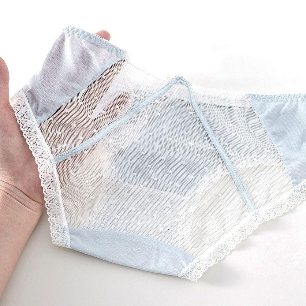 MOCHO Quần Lót Cotton Phối Ren Họa Tiết Chấm Bi Phong Cách Hàn Quốc Cho Nữ