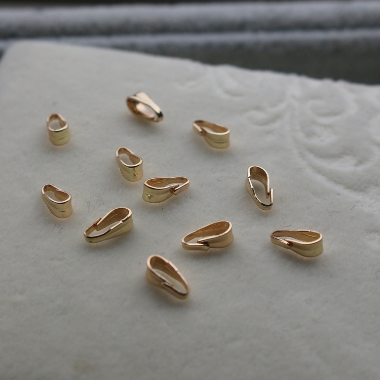 Set 10 Móc Cài Hạt Dưa 14K Màu Vàng Đồng Dùng Tự Làm Trang Sức diy