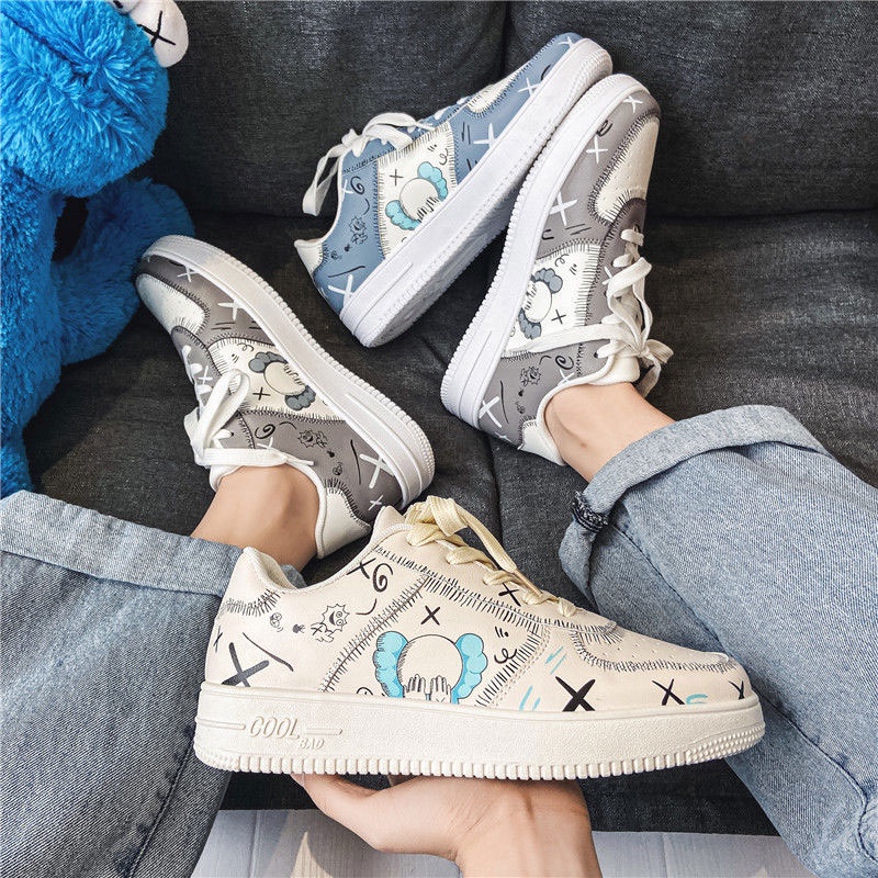 Giày Thể Thao Họa Tiết Hoạt Hình Sesame Street Phong Cách Hàn Quốc 2022 Cho Nam