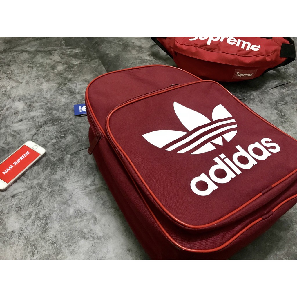 (Ảnh thật ) Balo Adidas Originals Mochila Trefoil - Hàng xuất Dư - Full tem tag