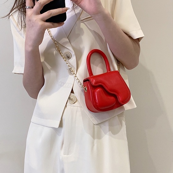 Túi Đeo Chéo Dây Xích Thiết Kế Nhỏ Nhắn Xinh Xắn Thời Trang