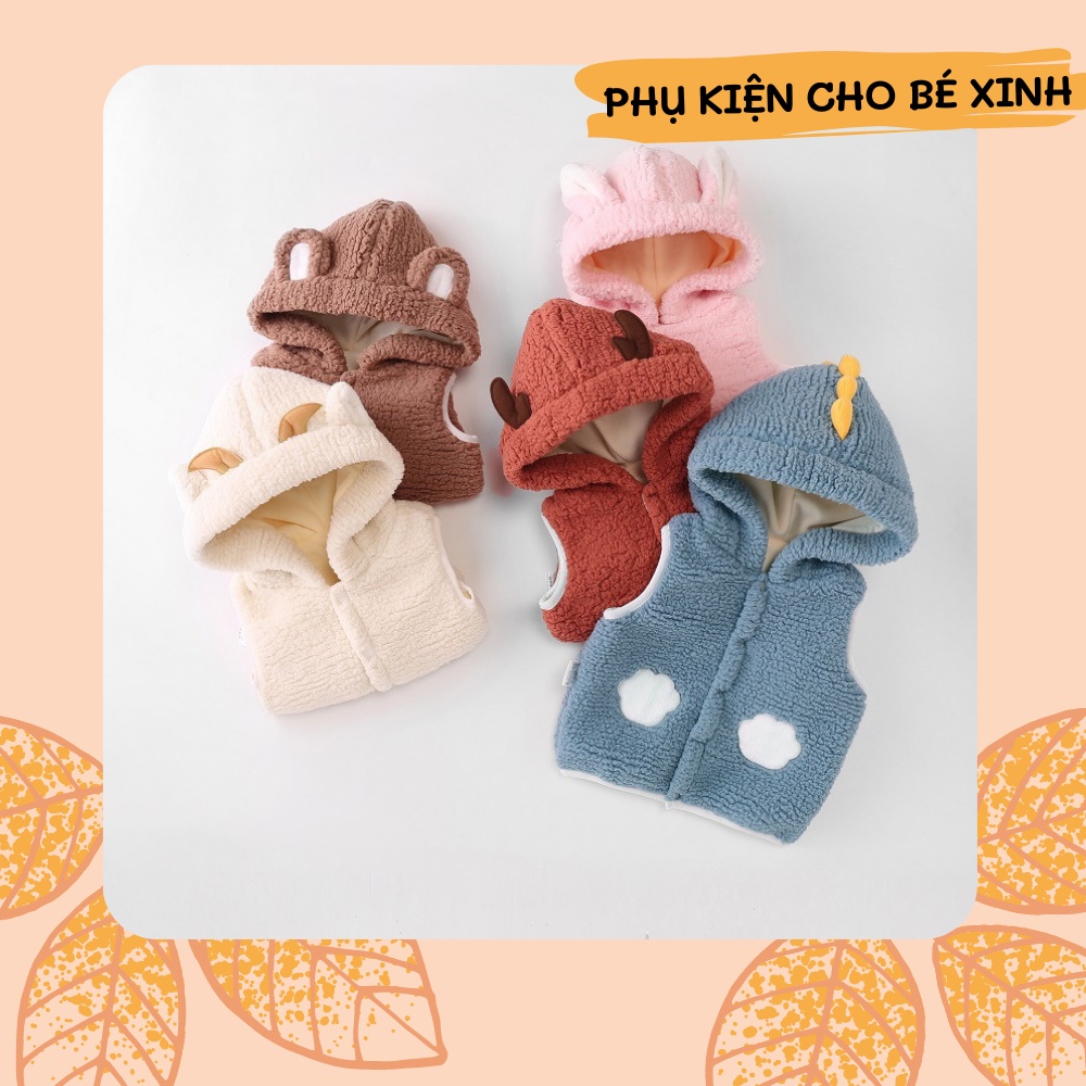 Áo ghile lông mũ thú cho mùa se lạnh