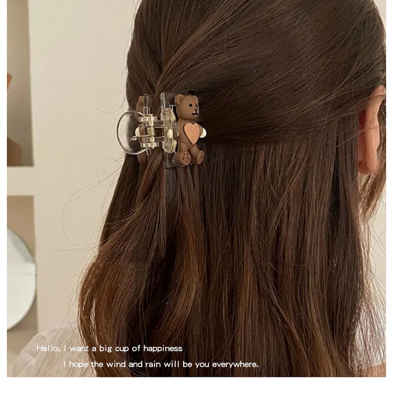 Kẹp tóc Seagloca hình gấu thiết kế dễ thương