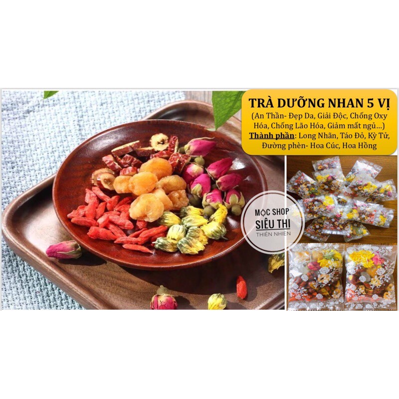 TRÀ HOA CÚC TÁO ĐỎ-KỲ TỬ-HOA HỒNG-LONG NHÃN (khoẻ -đẹp da-thanh lọc cơ thể)