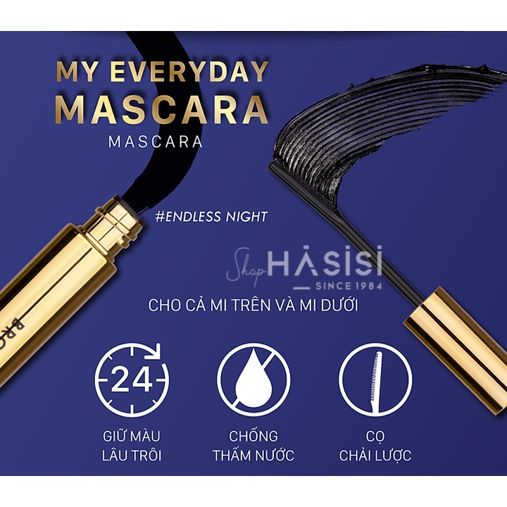 Mascara Chuốt Mi  BROWIT BY NONGCHAT - My Everyday Mascara 5.5g #Endless Night