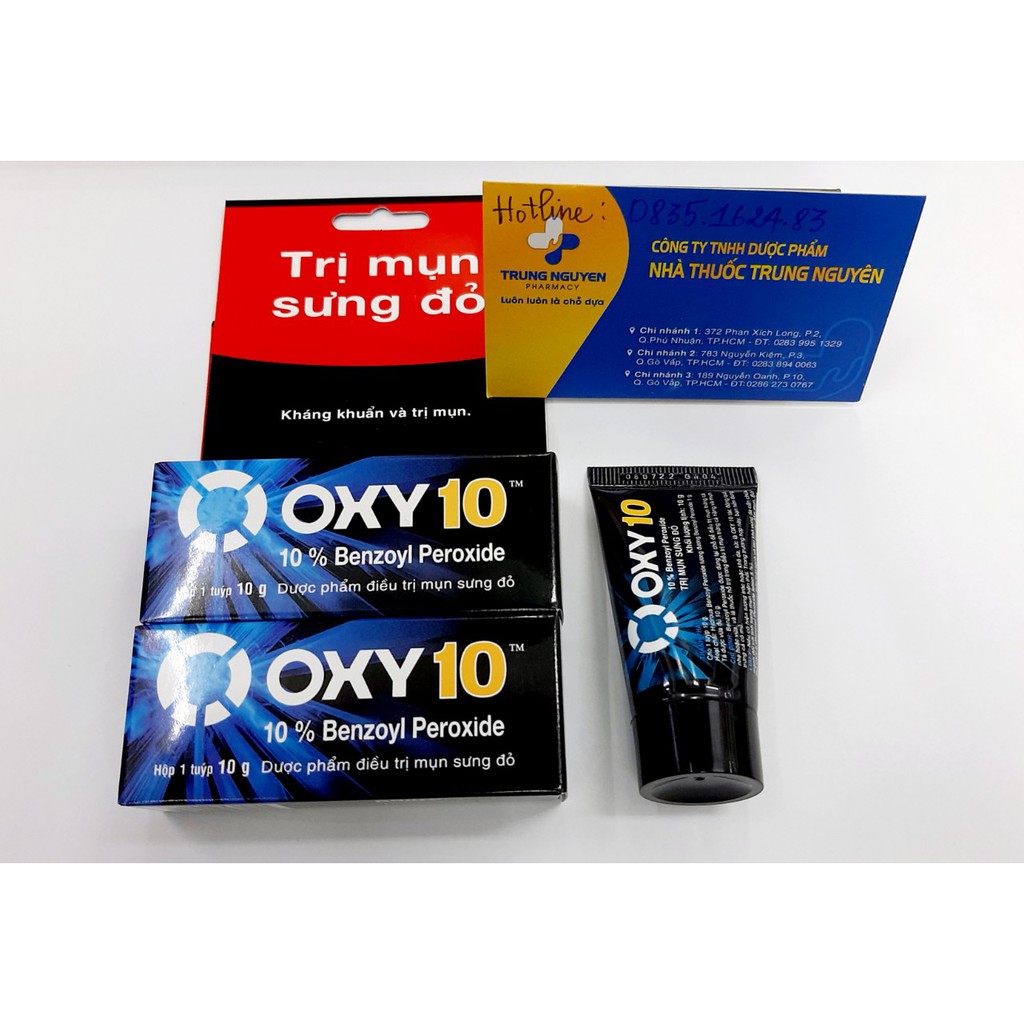 Kem chấm mụn viêm OXY 10