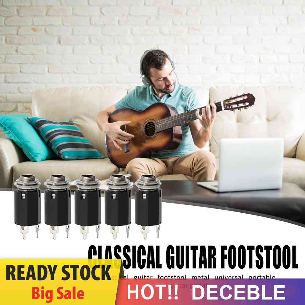 Set 5 Phích Cắm Đầu Ra Âm Thanh 6.35mm Cho Đàn Guitar Điện Acoustic