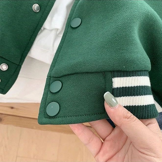 [Babycat] Hàng Có Sẵn Áo Khoác Bóng Chày Phối Màu Phong Cách Nhật Bản / Hàn Quốc Thời Trang Xuân Thu Cho Bé Trai