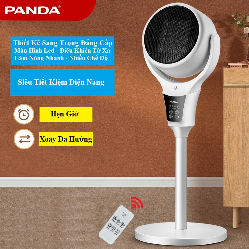 Máy sưởi điện Panda, quạt sưởi gia đình chính hãng Panda, sưởi ấm cực nhanh, xoay đảo chiều linh hoạt - Có Ảnh Thật