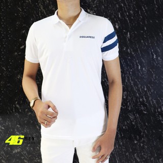 Áo polo nam, vải cotton, phối sọc tay tinh tế MFP218