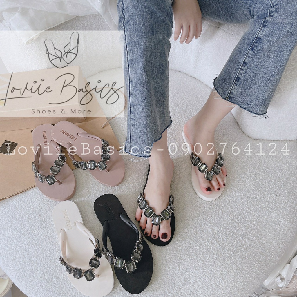 DÉP LÊ NỮ LOVIIE BASICS ĐẾ XỐP XỊN - DÉP NỮ THỜI TRANG ĐÍNH ĐÁ CAO CẤP QUẢNG CHÂU D0650 D220740