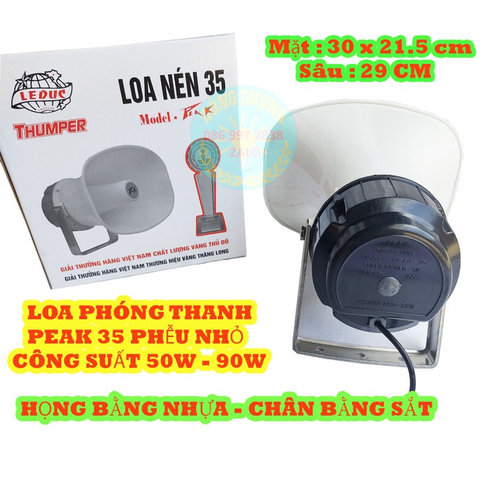LOA NÉN - LOA PHÓNG THANH 35W PEAK 35 PHỄU NHỎ 30 X 21.5CM - LOA PHÓNG THANH CÔNG SUẤT LỚN
