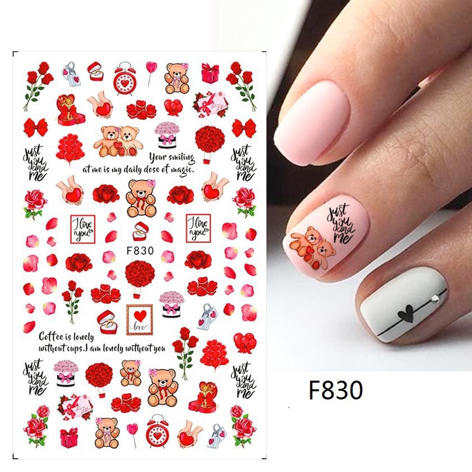 Miếng Dán Trang Trí Móng Tay Hình Hổ Hoạt Hình Dễ Thương