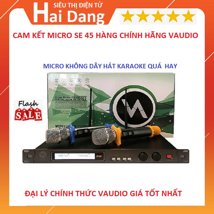 Micro Không Dây, Micro Vaudio SE 45 Hát Karaoke, Cam Kết Chính Hãng Cao Cấp Nhập Khẩu