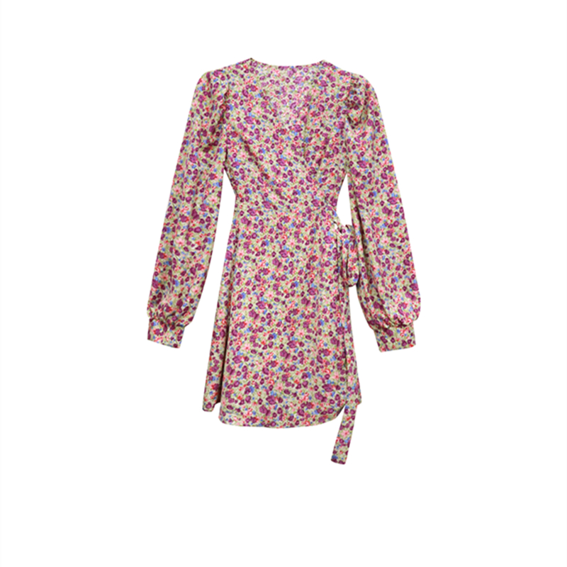 Đầm chiffon IELGY dài tay in hoa kiểu Pháp xinh xắn dễ thương cho nữ