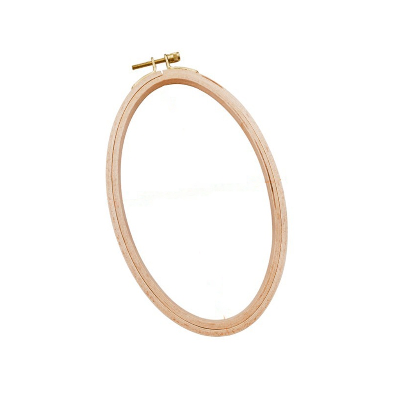 Khung thêu hình tròn/oval bằng gỗ phong cách truyền thống độc đáo DIY