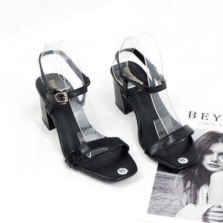Giày cao gót mũi vuông quai ngang 15 ly hở gót 7 phân Mys Haley Shoes