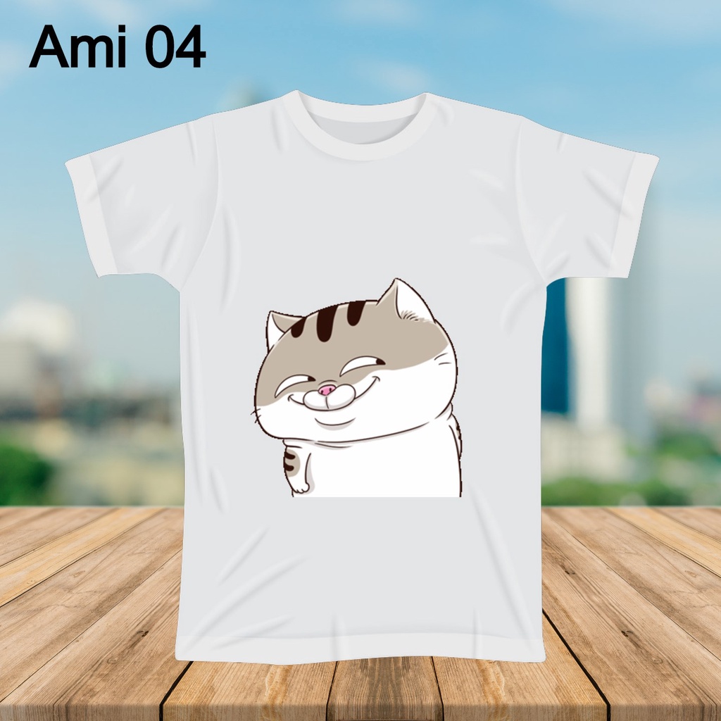 Áo thun mèo AMI dễ thương.