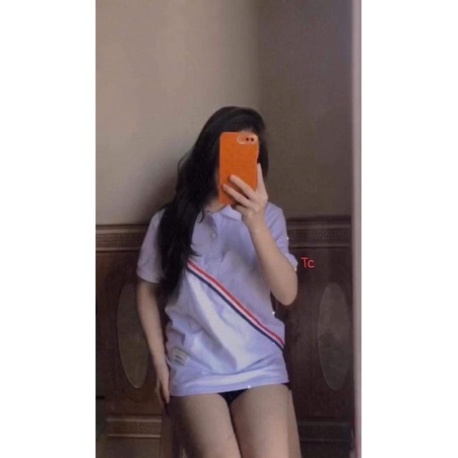 Áo polo vạch chéo đỏ TC12 0421