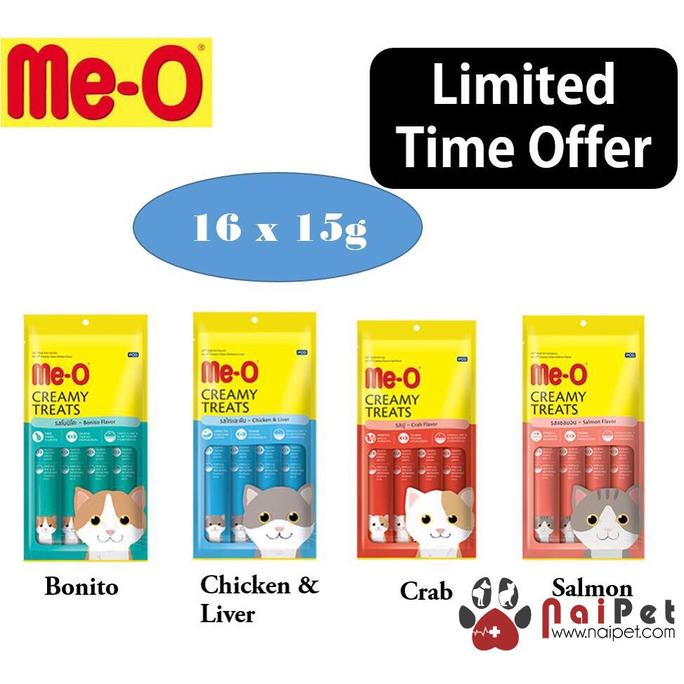 Thức Ăn Dinh Dưỡng Đồ Ăn Vặt Súp Thưởng Cho Mèo Me-O Creamy Treats Gói 15g